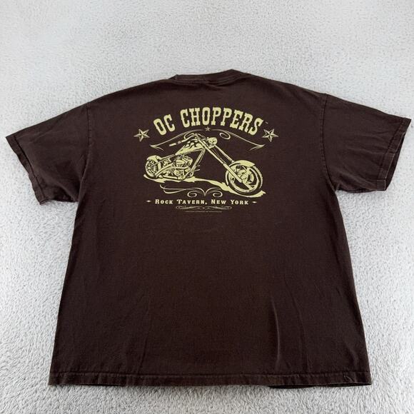 Vintage OC Choppers Shirt Mens L Motorcycle Rock Tavern NY 2004 Tee - Picture 2 of 9